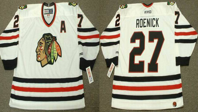 2019 Men Chicago Blackhawks #27 Roenick white CCM NHL jerseys